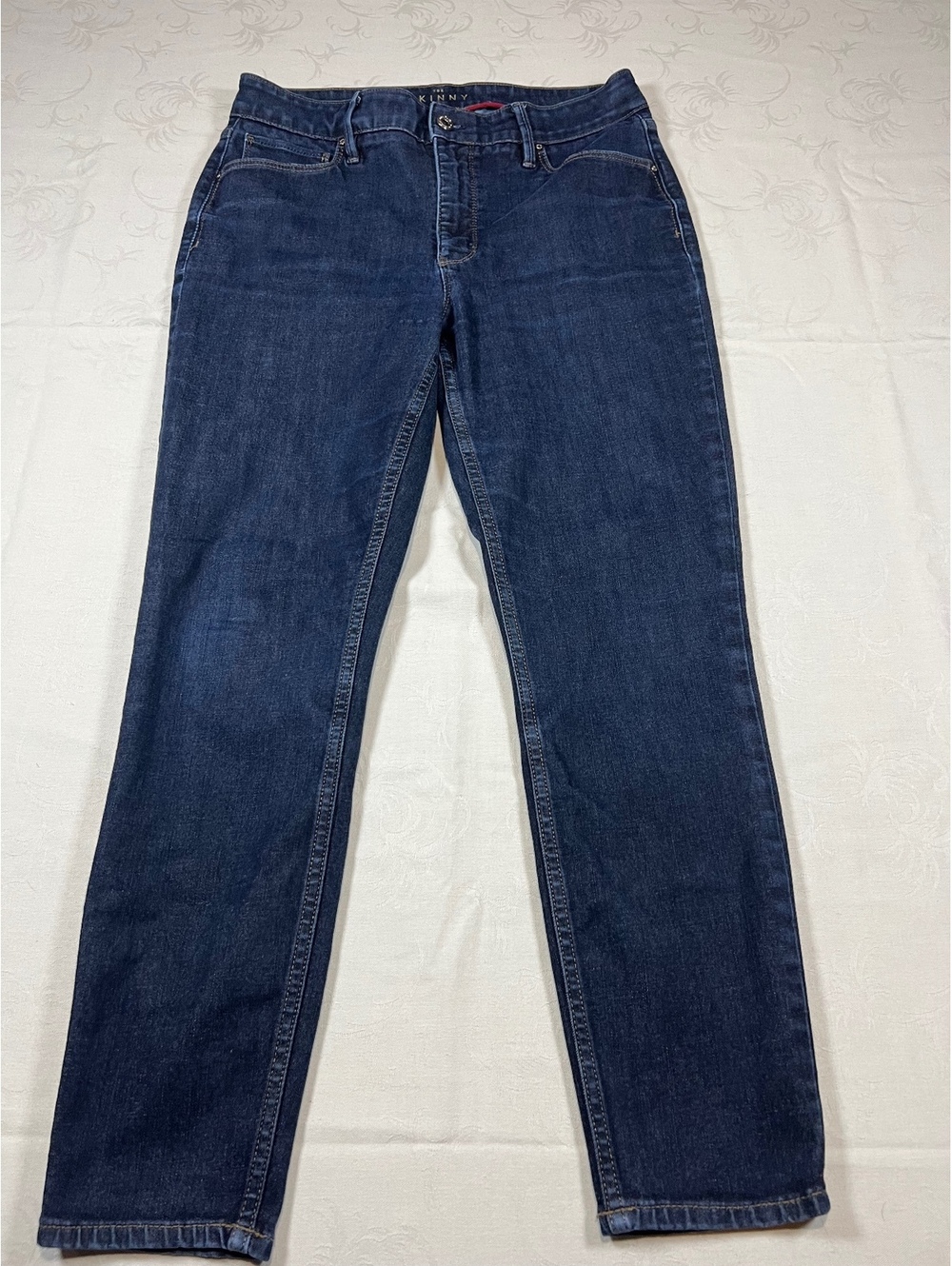 White House Black Market High Rise Skinny Ankle Dark Wash Jean Size 10